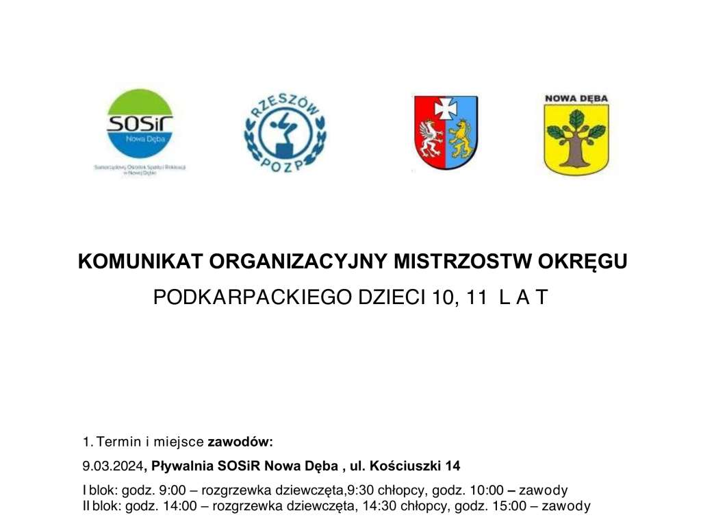 Mistrzostwa Okręgu Podkarpackiego Dzieci 10-11 lat