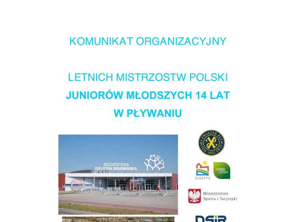 Mistrzostwa Polski Juniorów 14 lat w pływaniu