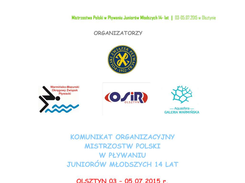 Mistrzostwa Polski Juniorów Młodszych 14 lat