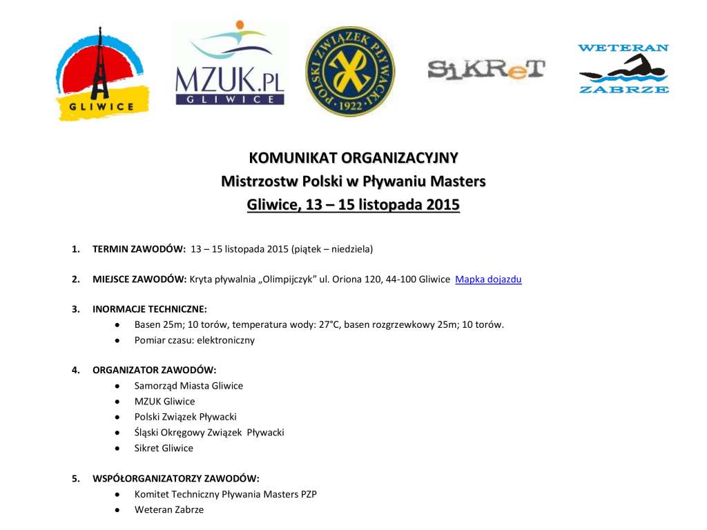 Mistrzostwa Polski w Pływaniu Masters