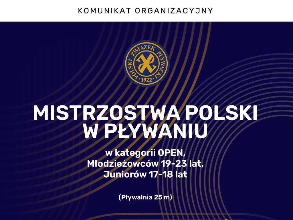 Mistrzostwa Polski w pływaniu w kat. Open, Młodzieżowców 19-23 lat,  Juniorów 17-18 lat