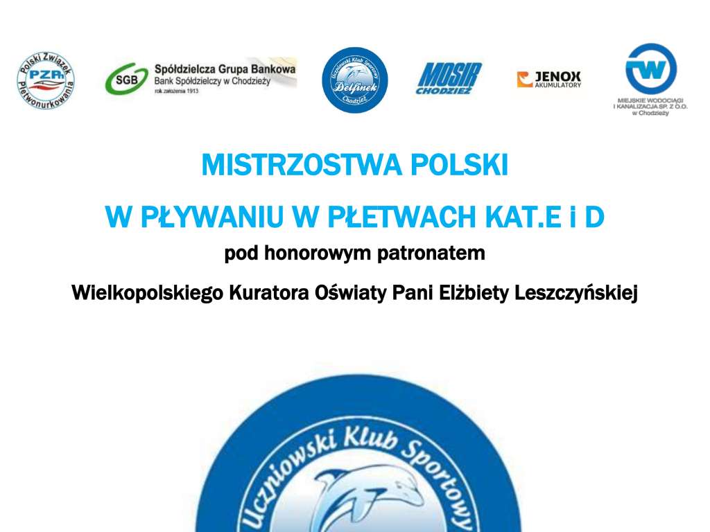 Mistrzostwa Polski w pływaniu w płetwach kat. E i D