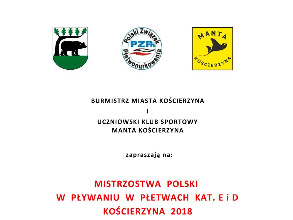 Mistrzostwa Polski w pływaniu w płetwach kat. E i D