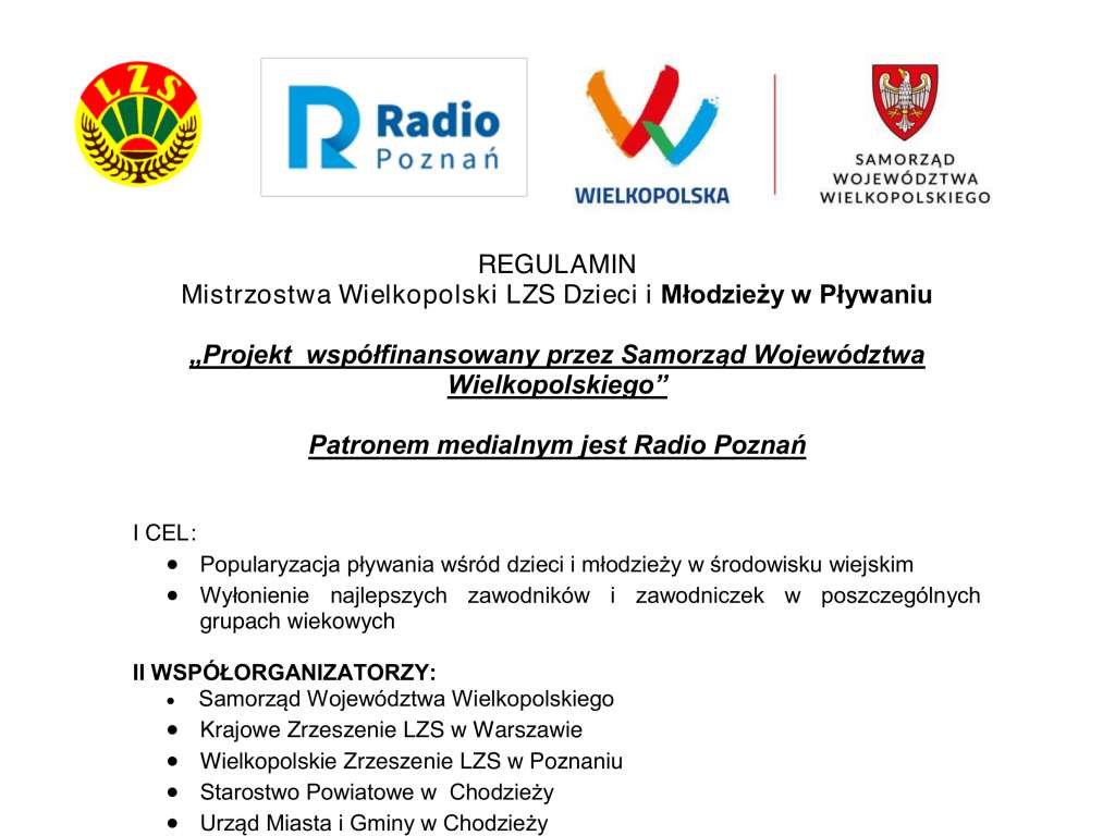 Mistrzostwa Wielkopolski LZS Dzieci i Młodzieży w Pływaniu