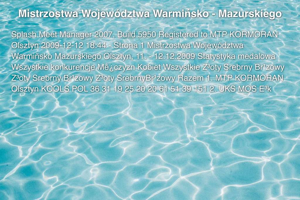 Mistrzostwa Województwa Warmińsko - Mazurskiego
