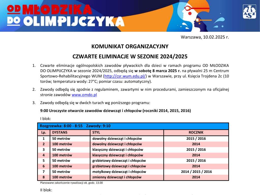 Od Młodzika do Olimpijczyka Czwarte eliminacje w sezonie 2024/2025