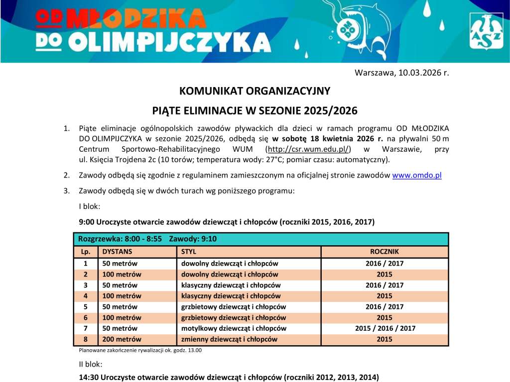 Od Młodzika do Olimpijczyka Piąte eliminacje w sezonie 2025/2026