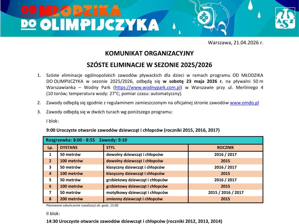 Od Młodzika do Olimpijczyka Szóste eliminacje w sezonie 2025/2026