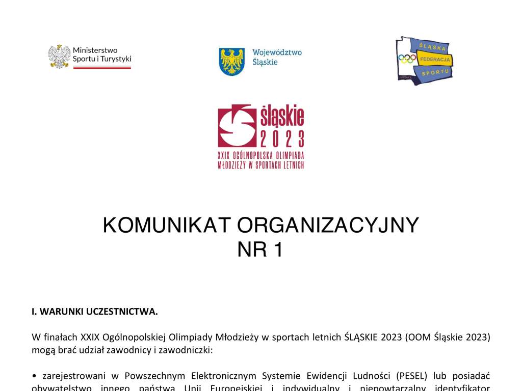Ogólnopolska Olimpiada Młodzieży - Mistrzostwa Polski Juniorów Młodszych 16 lat