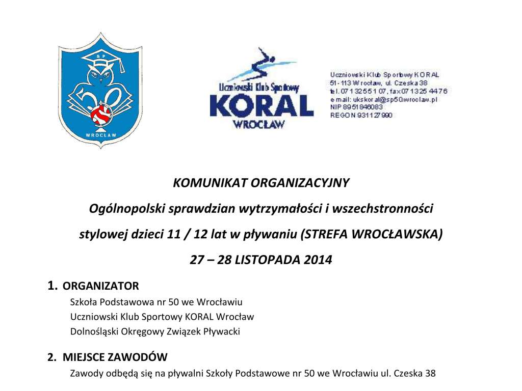 Ogólnopolski Sprawdzian Wytrzymałości i Wszechstronności 11-12 lat