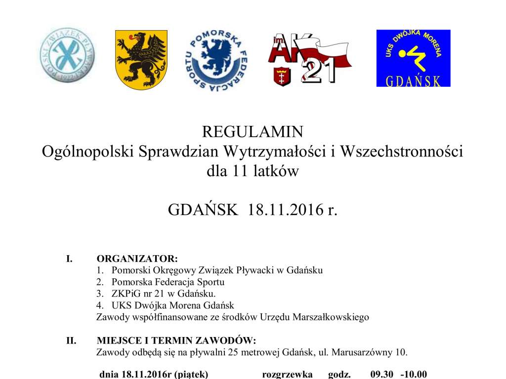 Ogólnopolski Sprawdzian Wytrzymałości i Wszechstronności Stylowej 11 lat