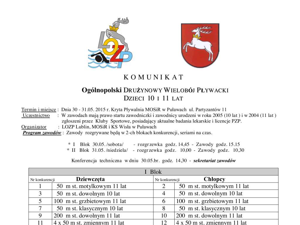 Ogólnopolskie Drużynowe Zawody Dzieci 10, 11 lat