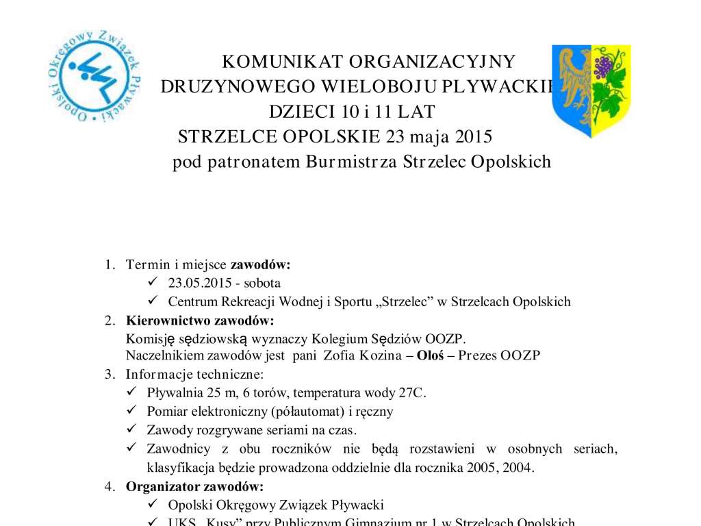 Ogólnopolskie Drużynowe Zawody Dzieci 10, 11 lat