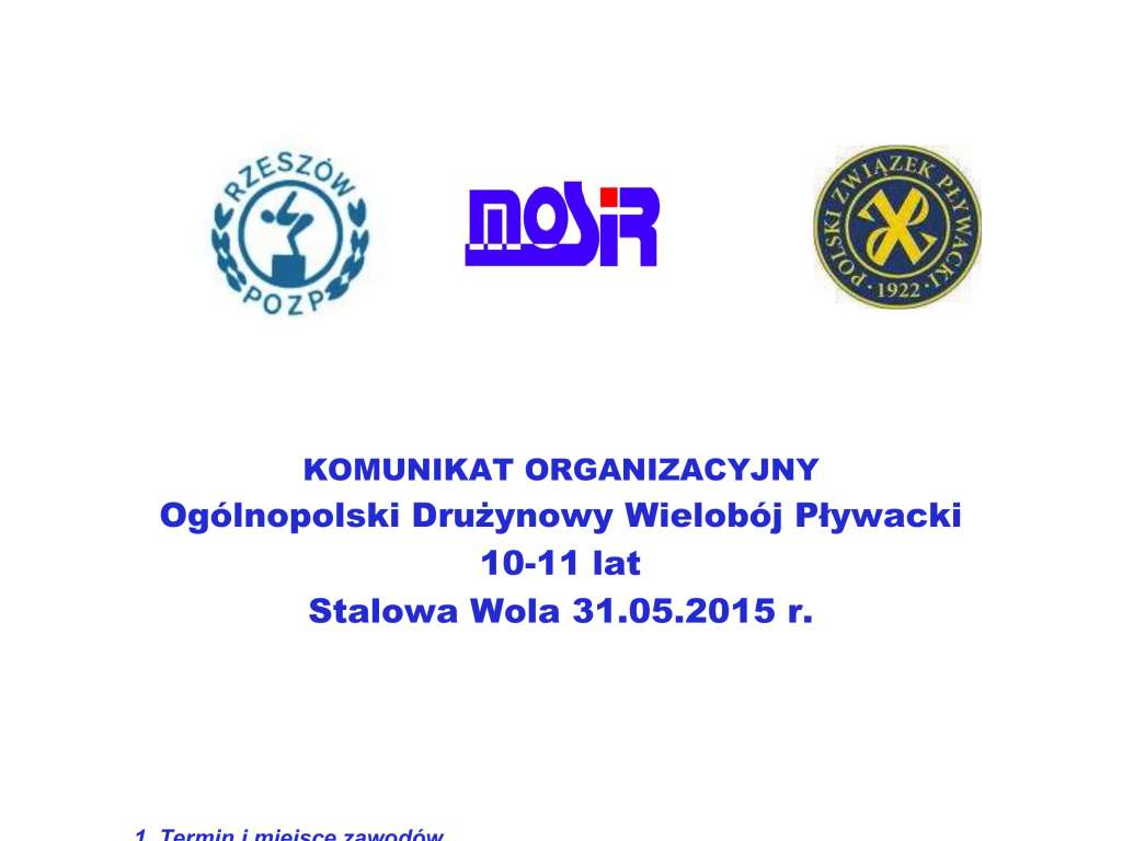Ogólnopolskie Drużynowe Zawody Dzieci 10, 11 lat
