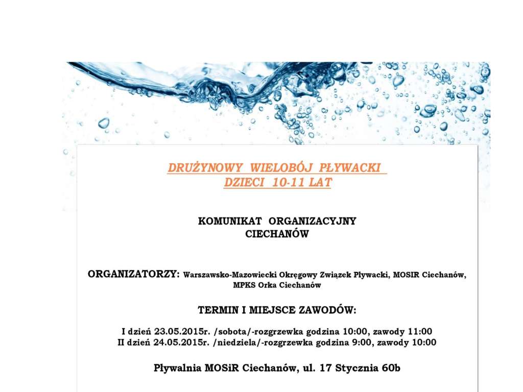 Ogólnopolskie Drużynowe Zawody Dzieci 10, 11 lat