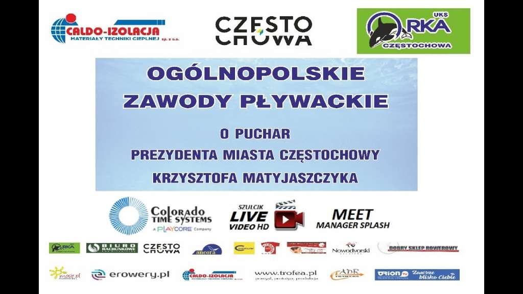 Ogólnopolskie Zawody Pływackie o Puchar Prezydenta Miasta Częstochowy  Krzysztofa  Matyjaszczyka
