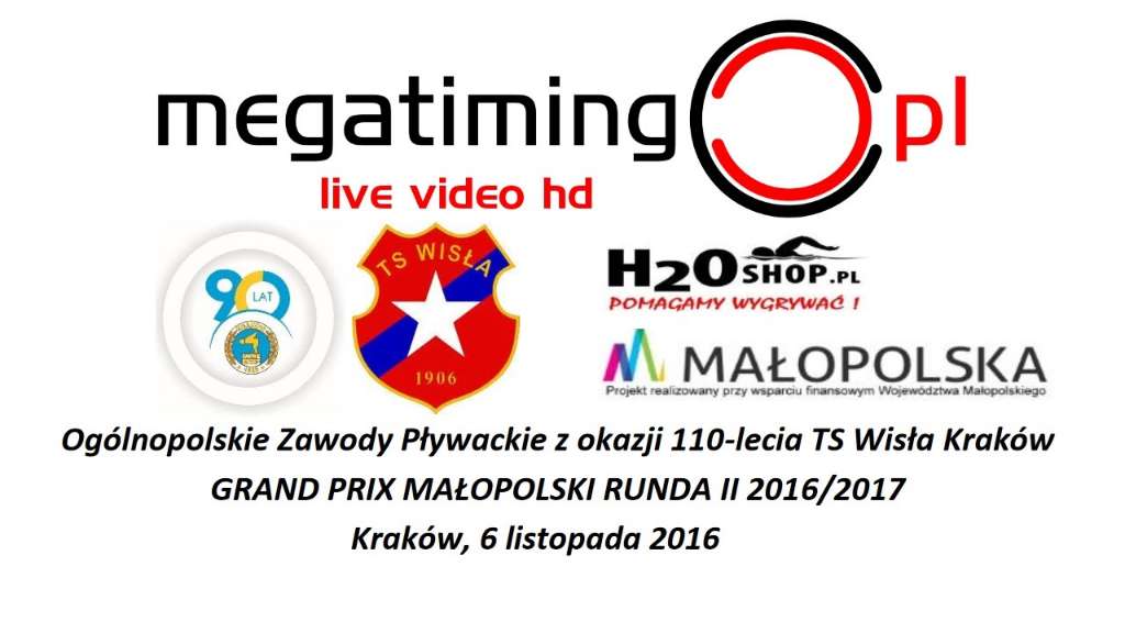 Ogólnopolskie Zawody Pływackie z Okazji 110-lecia TS Wisły Kraków w ramach Grand Prix Małopolski