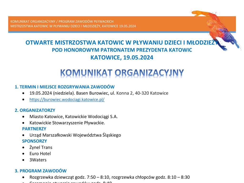 Otwarte Mistrzostwa Katowic w Pływaniu Dzieci i Młodzieży