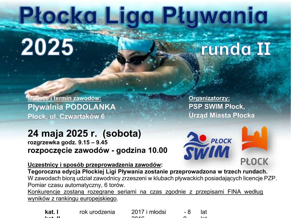 Płocka Liga Pływania 2025 - runda II