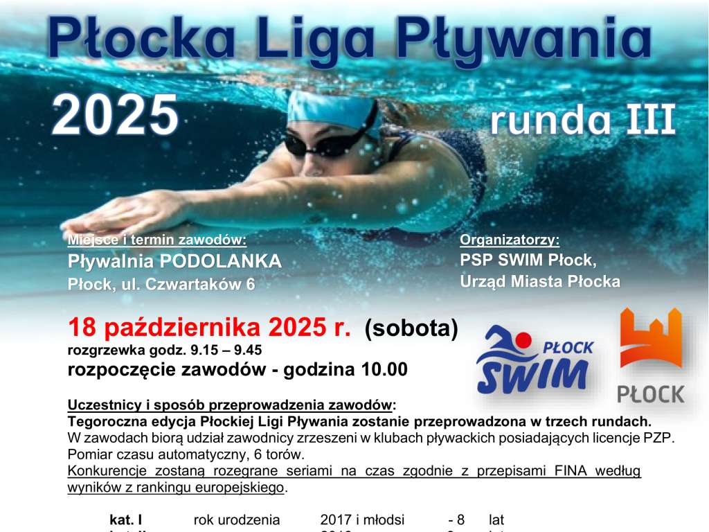 Płocka Liga Pływania 2025 - runda III