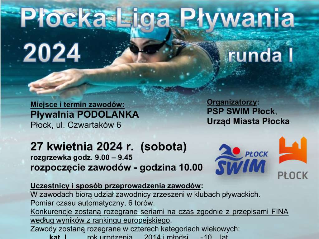 Płocka Liga Pływania Runda I