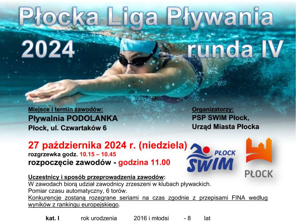 Płocka Liga Pływania runda IV