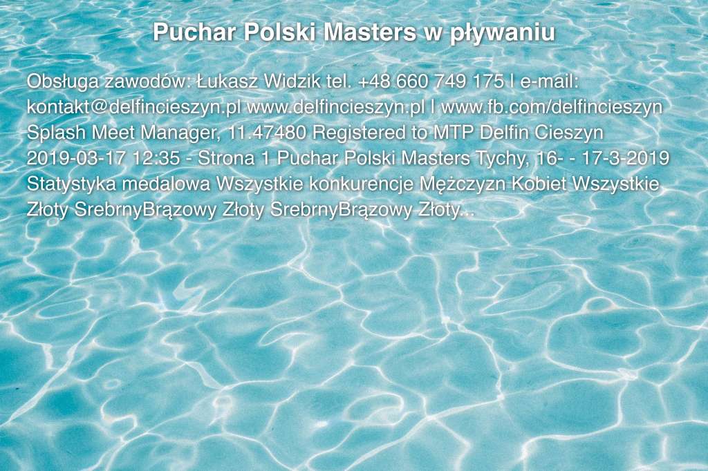 Puchar Polski Masters w pływaniu