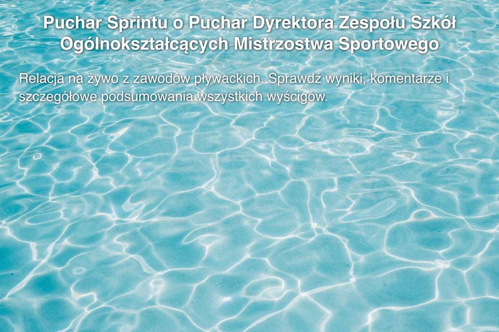 Puchar Sprintu o Puchar Dyrektora Zespołu Szkół Ogólnokształcących Mistrzostwa Sportowego