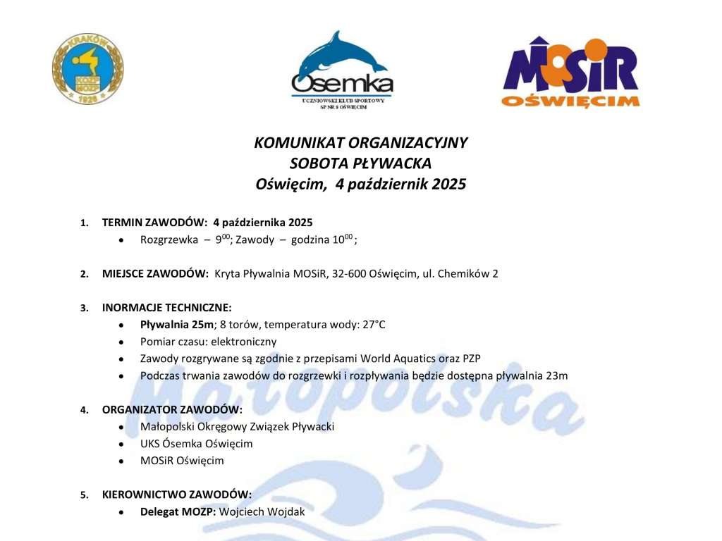 Sobota Pływacka Runda III