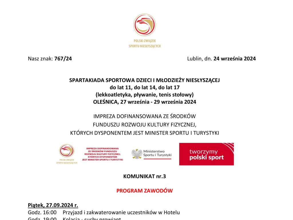 Spartakiada Sportowa Dzieći i Młodzieży Niesłyszącej