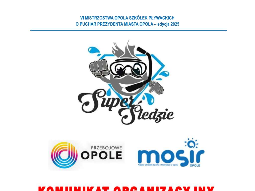 VI Mistrzostwa Opola Szkółek Pływackich o Puchar Prezydenta Miasta