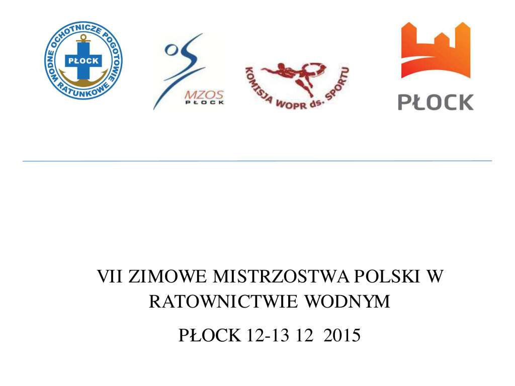 VII Zimowe Mistrzostwa Polski w Ratownictwie Wodnym