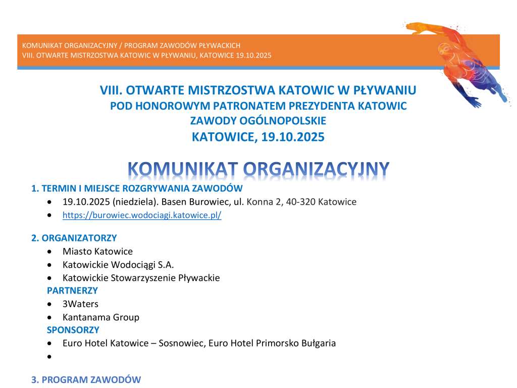 VIII Otwarte Mistrzostwa Katowic w Pływaniu