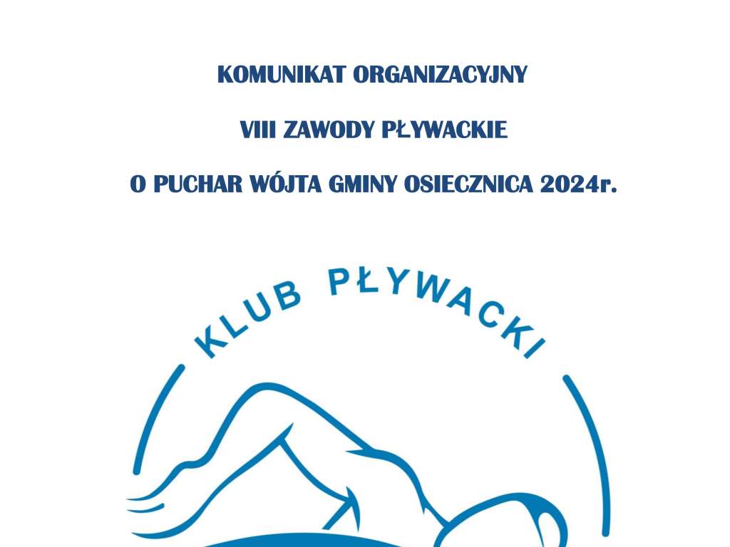 VIII Zawody Pływackie o Puchar Wójta Gminy Osiecznica 2024