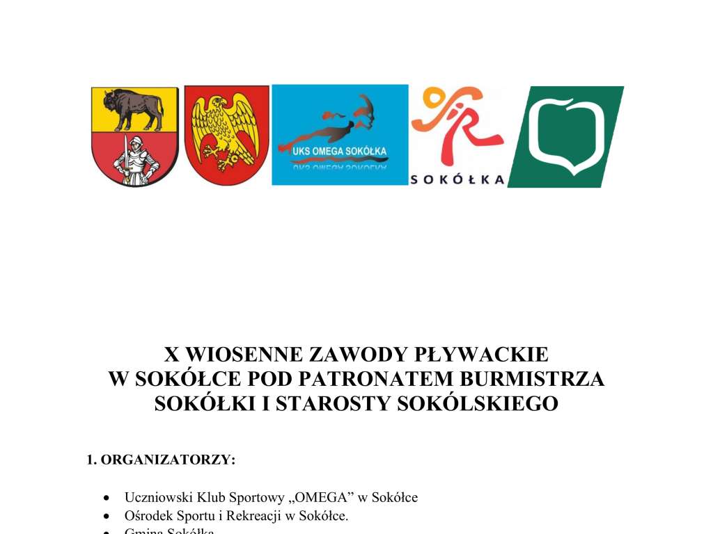 X Międzynarodowe Wiosenne Zawody Pływackie w Sokółce