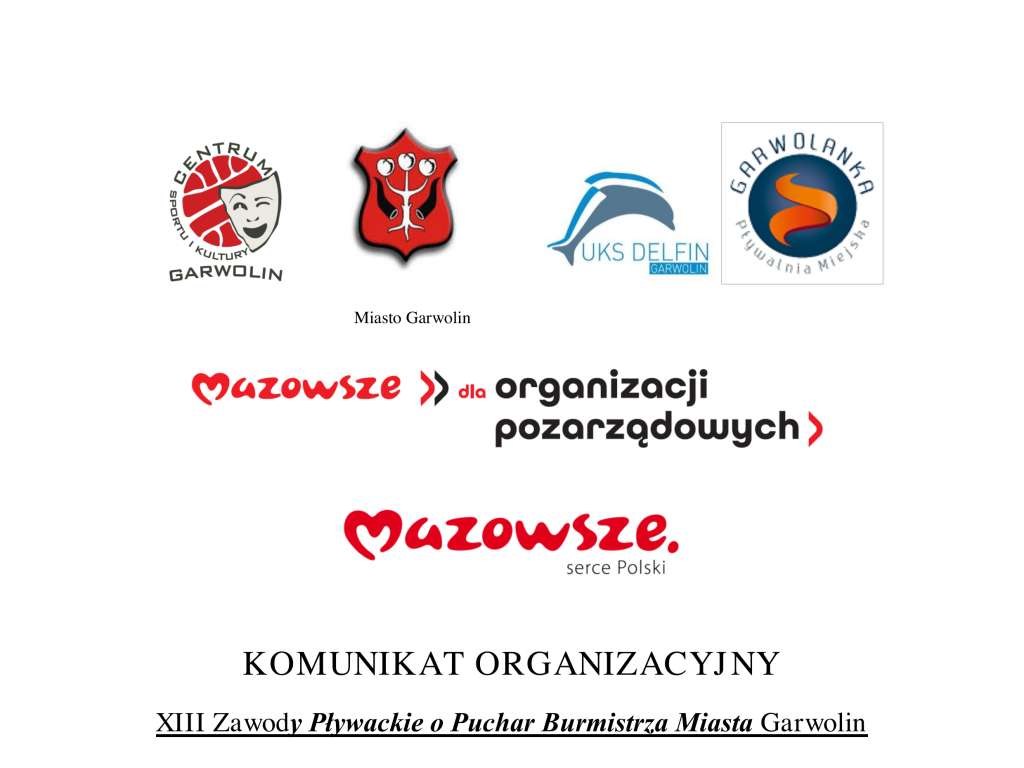 XIII Zawody Pływackie o Puchar Burmistrza Miasta Garwolina