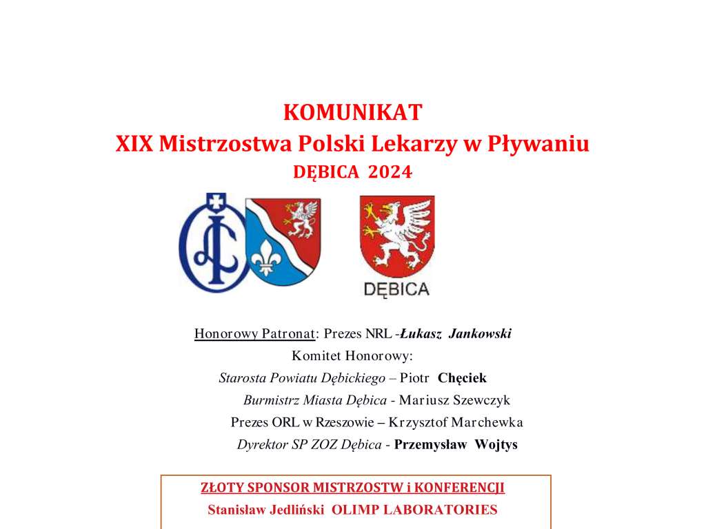 XIX Mistrzostwa Polski Lekarzy w Pływaniu