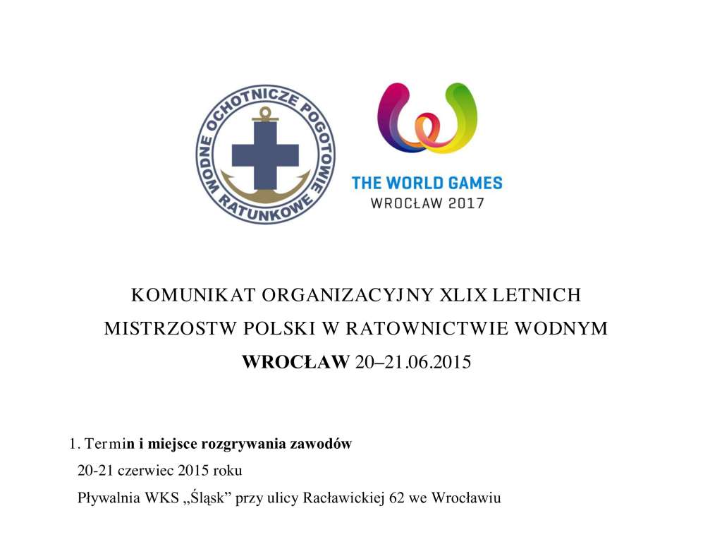 XLIX Letnie Mistrzostwa Polski w Ratownictwie Wodnym