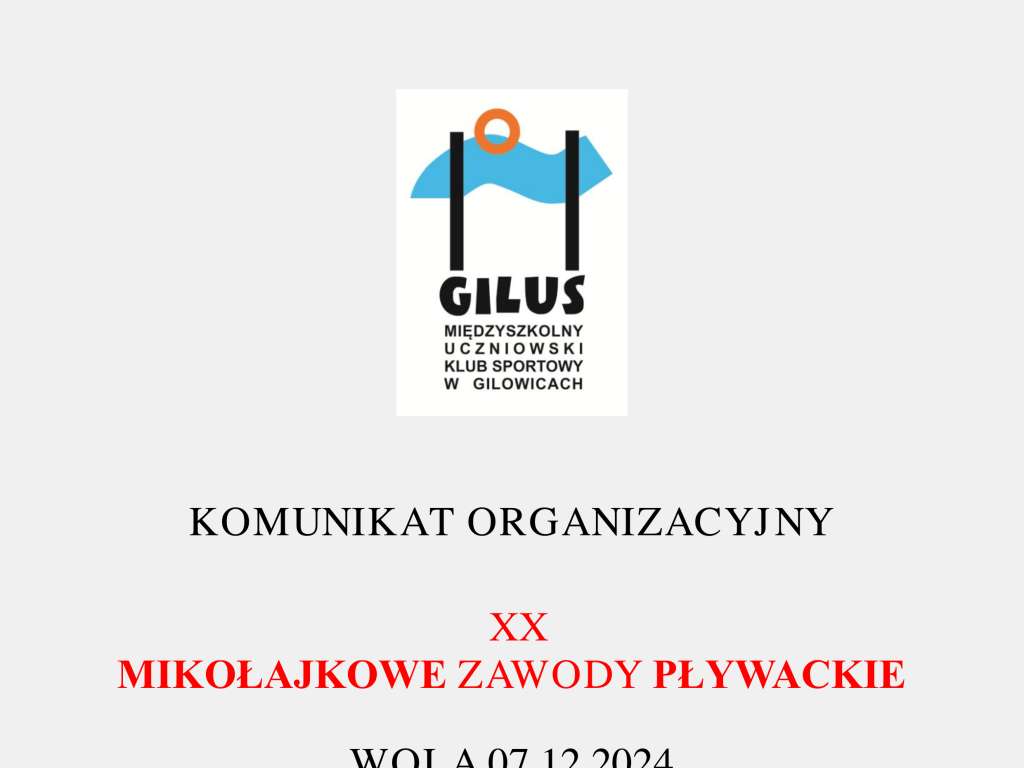 XX Mikołajkowe Zawody Pływackie