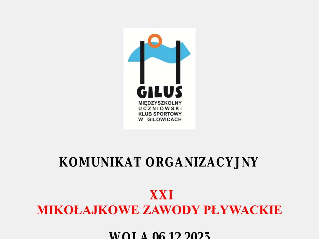 XXI Mikołajkowe Zawody Pływackie