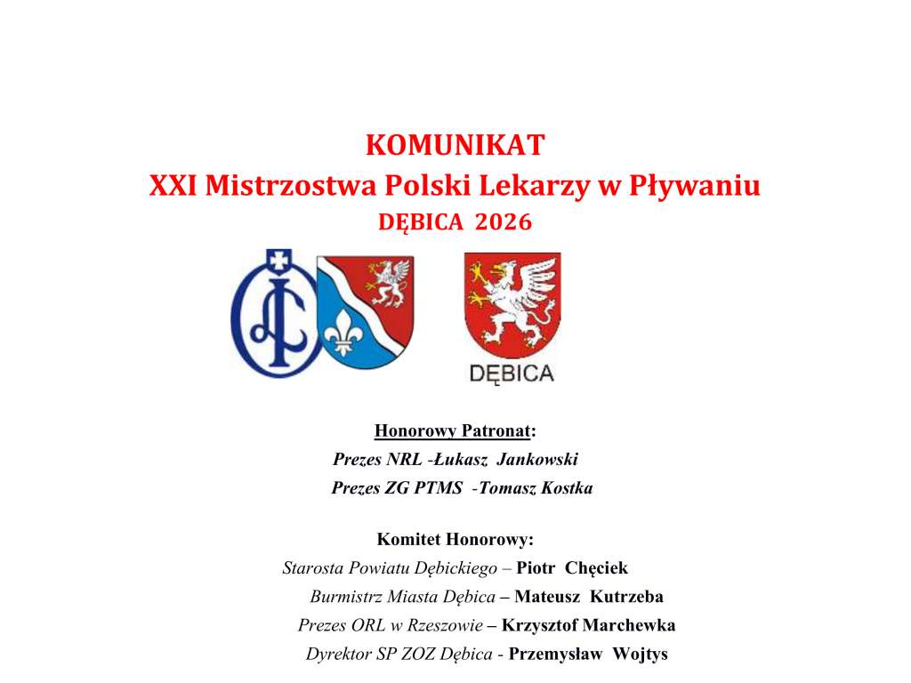 XXI Mistrzostwa Polski Lekarzy w Pływaniu