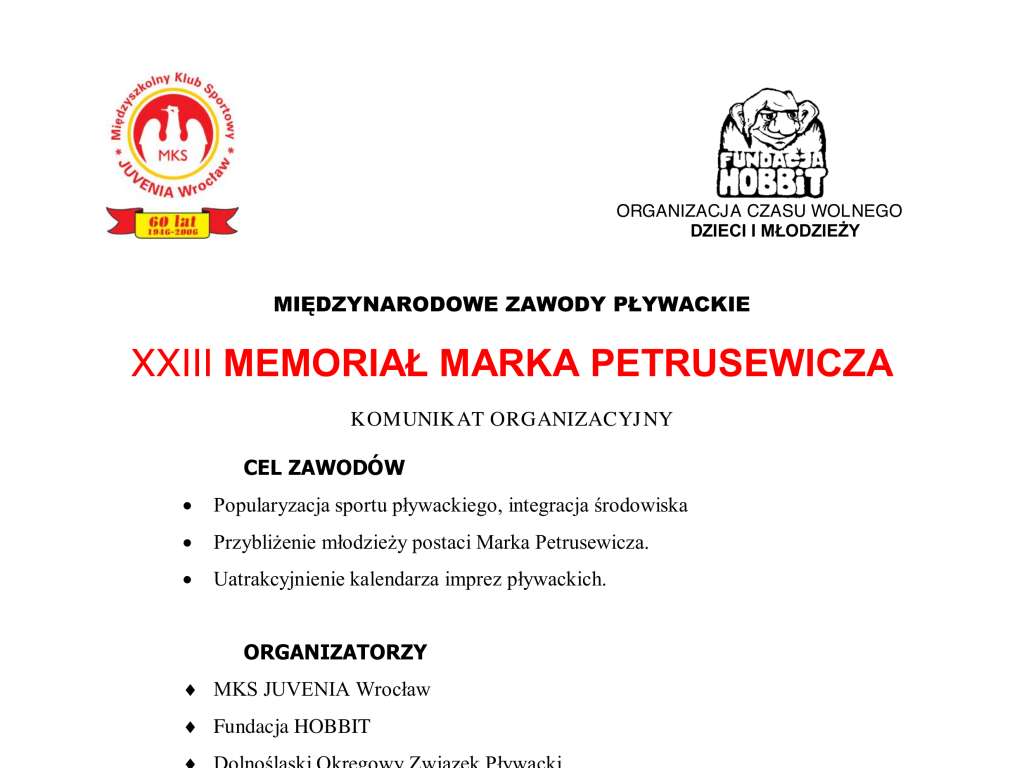 XXIII Memoriał Marka Petrusewicza