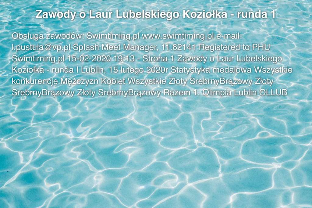 Zawody o Laur Lubelskiego Koziołka - runda 1