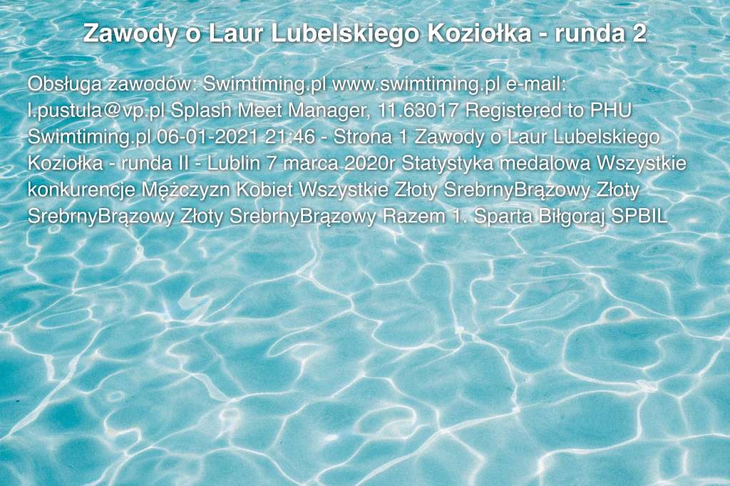 Zawody o Laur Lubelskiego Koziołka - runda 2
