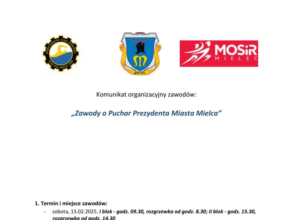 Zawody o Puchar Prezydenta Miasta Mielca