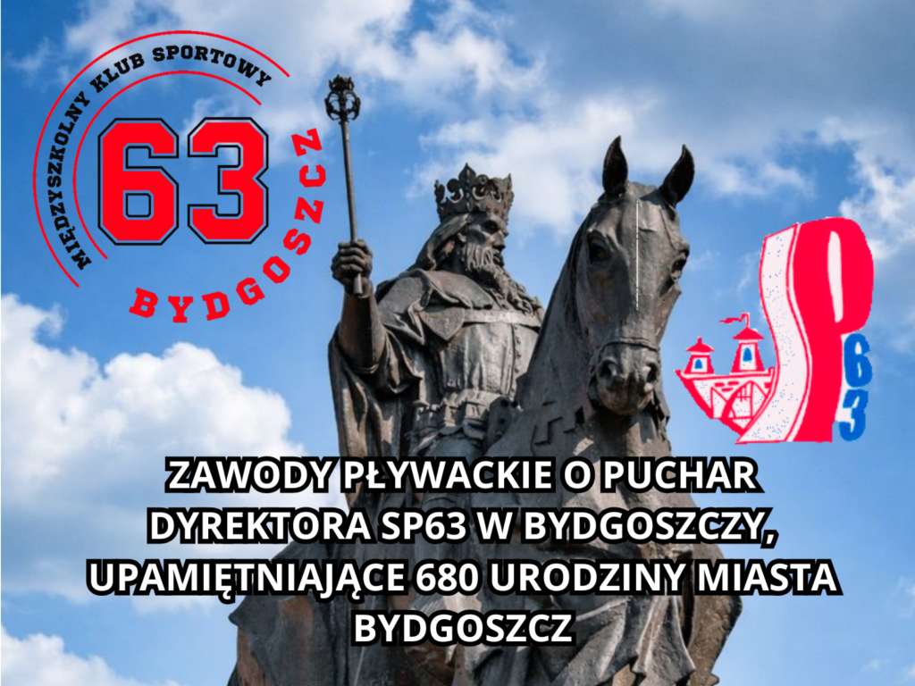 Zawody Pływackie o Puchar Dyrektora SP63 w Bydgoszcz upamiętniające 680 urodziny miasta Bydgoszcz