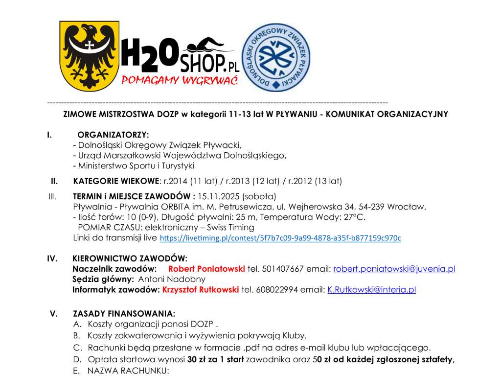 Zimowe Mistrzostwa Dolnego Śląska 11-13 latków Wrocław 2025