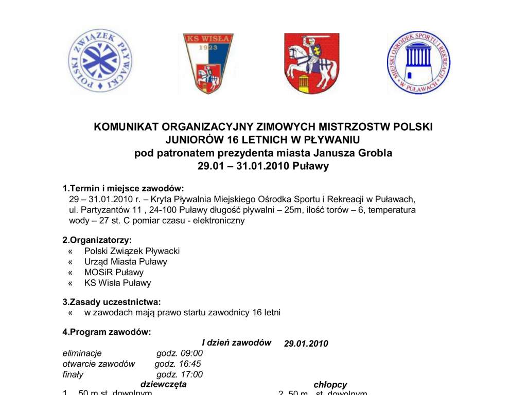 Zimowe Mistrzostwa Polski Juniorów 16 lat