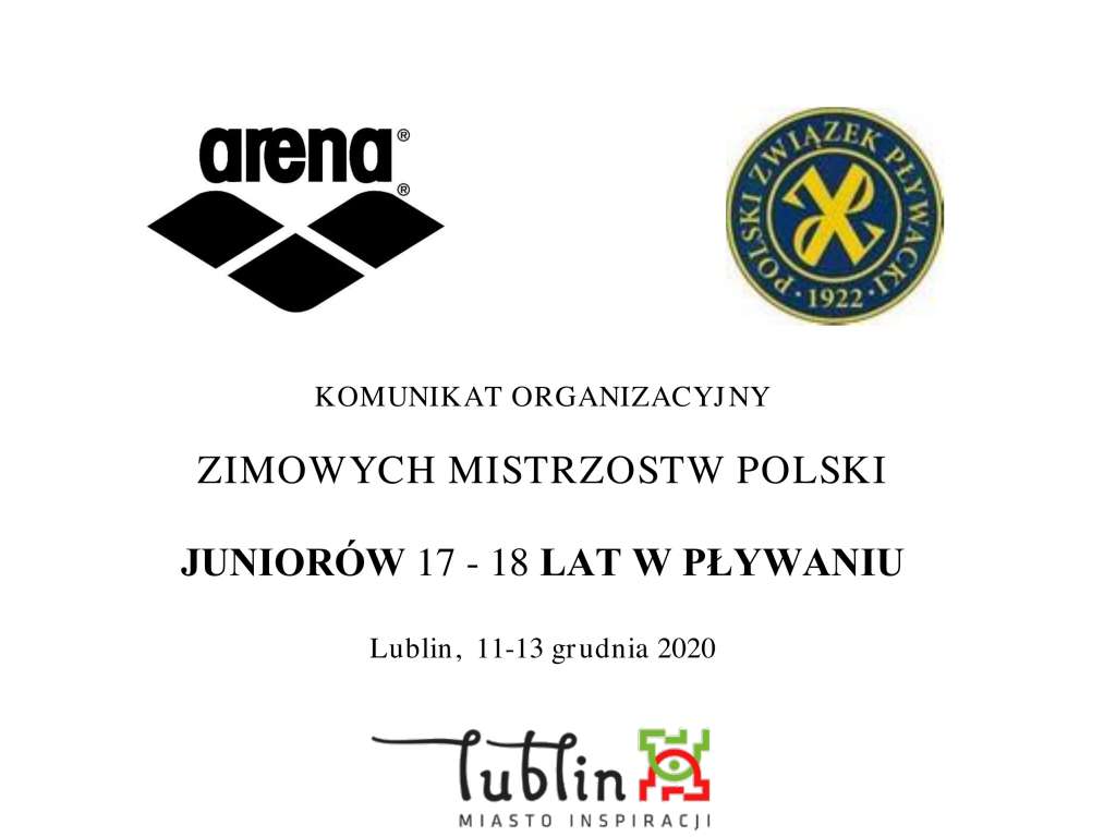 Zimowe Mistrzostwa Polski Juniorów 17-18 lat w pływaniu