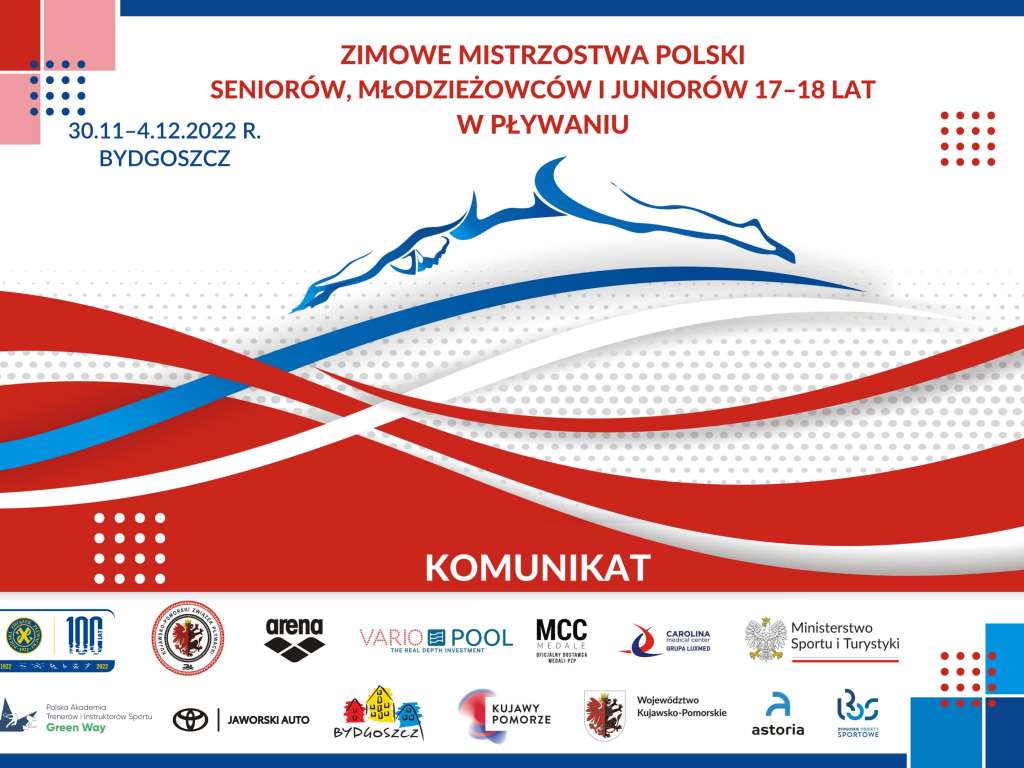 Zimowe Mistrzostwa Polski Seniorów Młodzieżowców i Juniorów 17, 18 lat w pływaniu